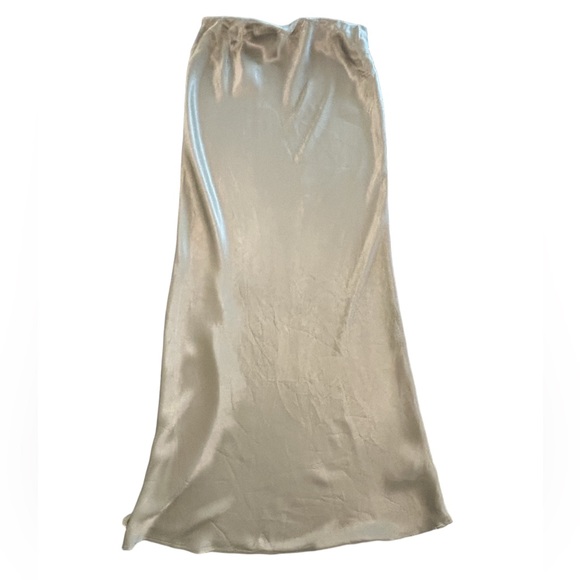 Anthropologie long satin shiney silky 90s vibe sexy Tilda maxi slip skirt NWT XS - Picture 5 of 10